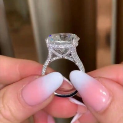 Diamond White Round Cut 925 Sterling Silver Engagement Ring