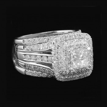 Princess Cut Diamond White Sterling Silver Bridal Sets
