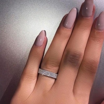 Diamond White Round Cut 925 Sterling Silver Band