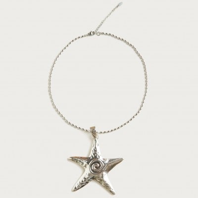 Platinum Plated Starfish Necklace