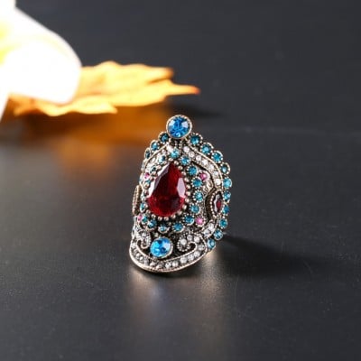 Ruby Red and Sapphire Blue Ring