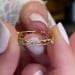 Round Cut Diamond White 925 Sterling Silver Yellow Gold Minimalist Stackable Band